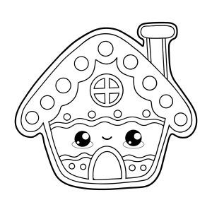 Desenhos de Casinhas de Gengibre para colorir