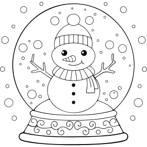 Desenhos de Globos de Neve para colorir