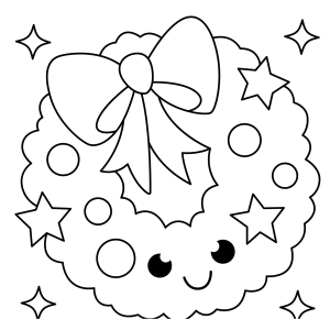 Desenhos de Guirlandas de Natal para colorir
