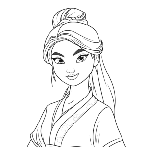 Desenhos de Mulan para colorir