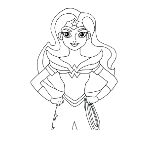 Desenhos de Mulher-Maravilha para colorir