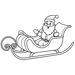 Desenhos de Trenó do Papai Noel para colorir