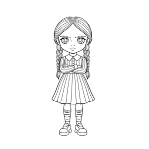 Desenhos de Wandinha para colorir