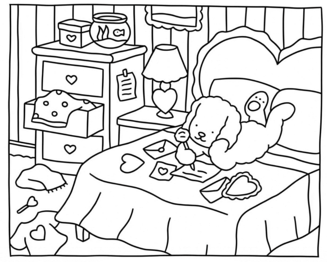A Criatividade de Cinnamoroll no Quarto Encantado