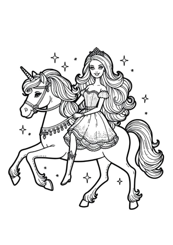 A Princesa Encantada e Seu Unicórnio Mágico