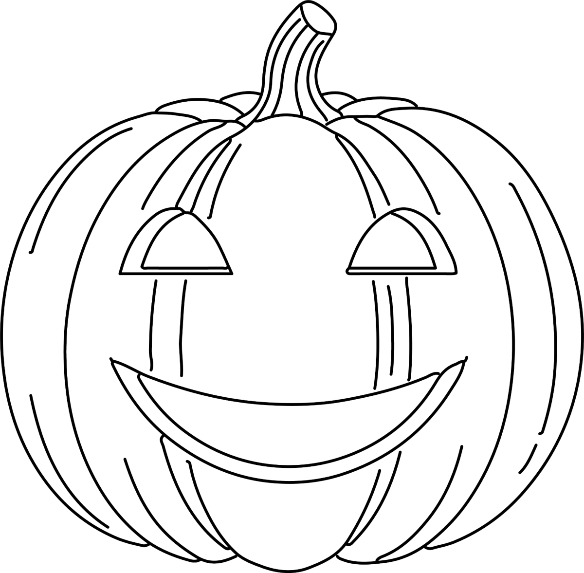 Abóbora de Halloween clássica para colorir