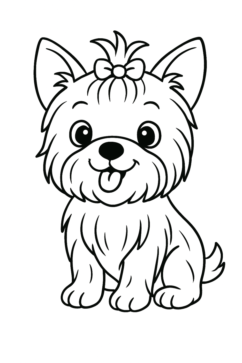 Adorável Cãozinho Espera para Ser Colorido