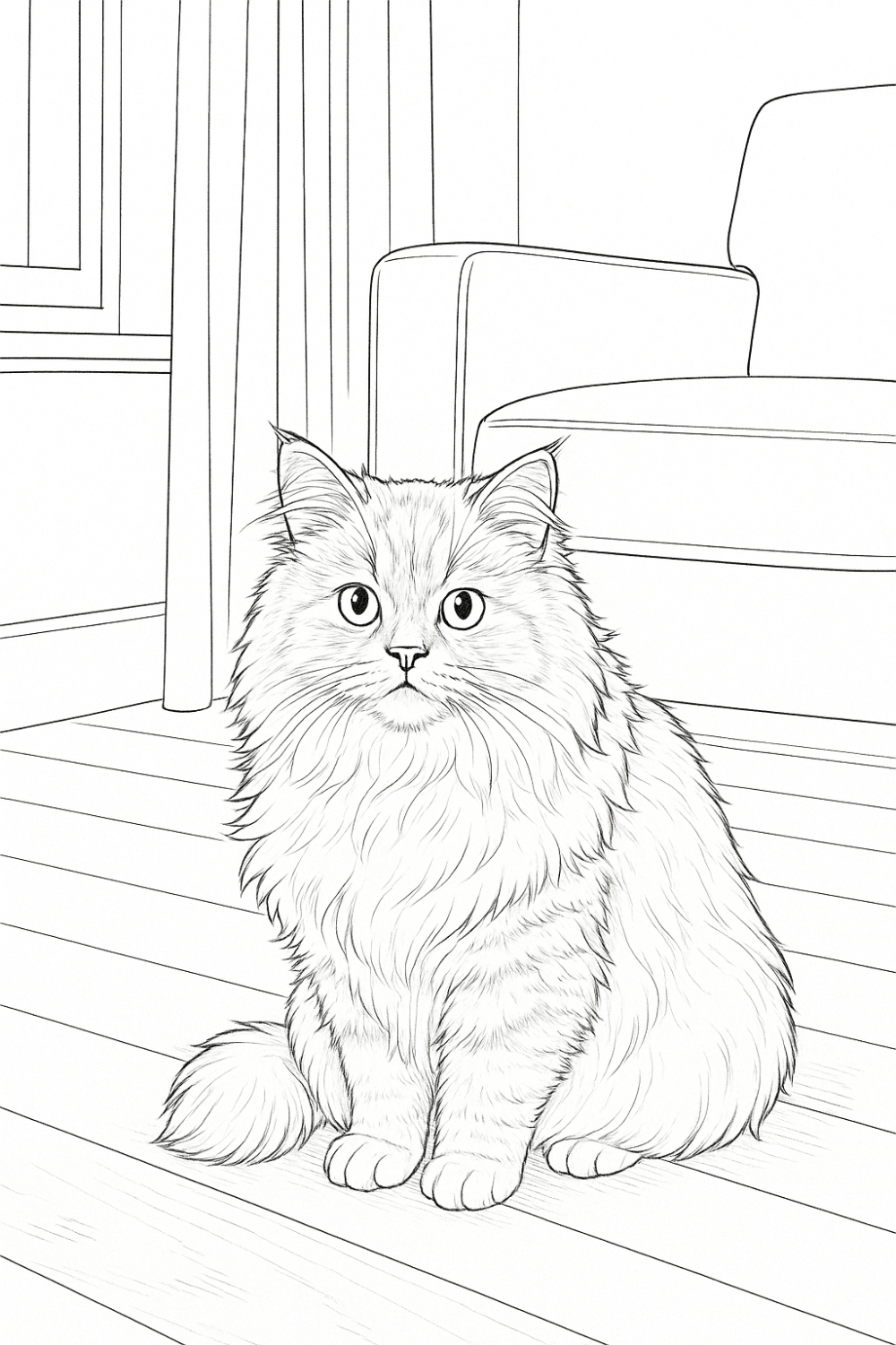 Adorável Felino no Lar