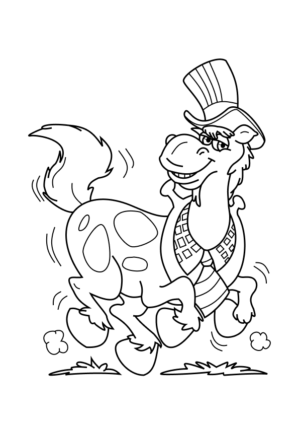 Alegre Cavalo Cocoricó no Mundo dos Desenhos