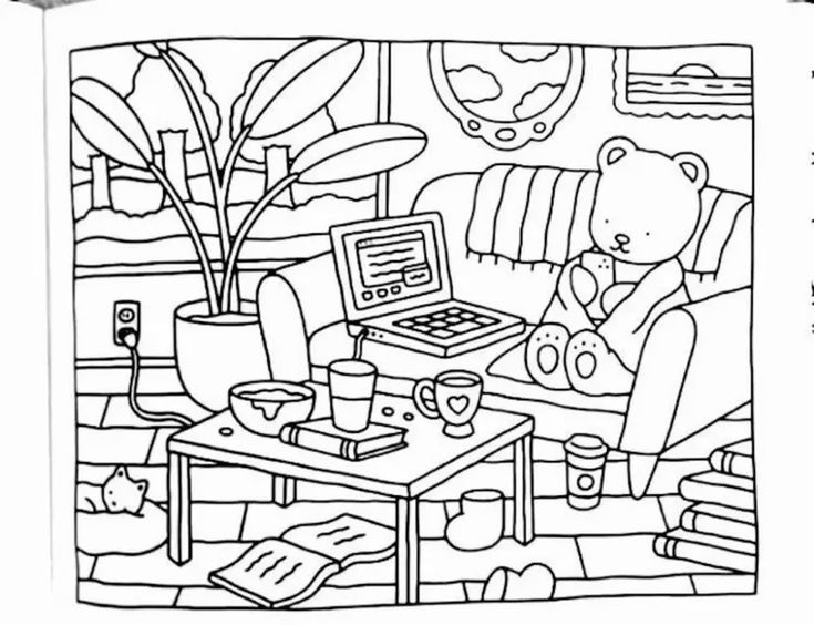 Ambiente Aconchegante para Colorir