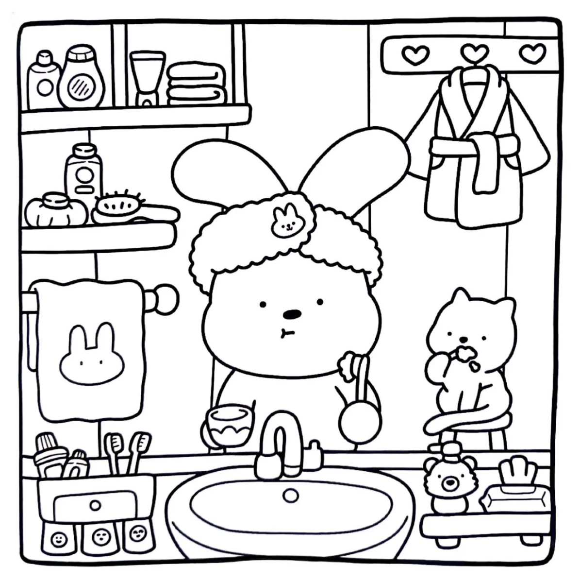 Amigos na cozinha abrindo a geladeira para colorir