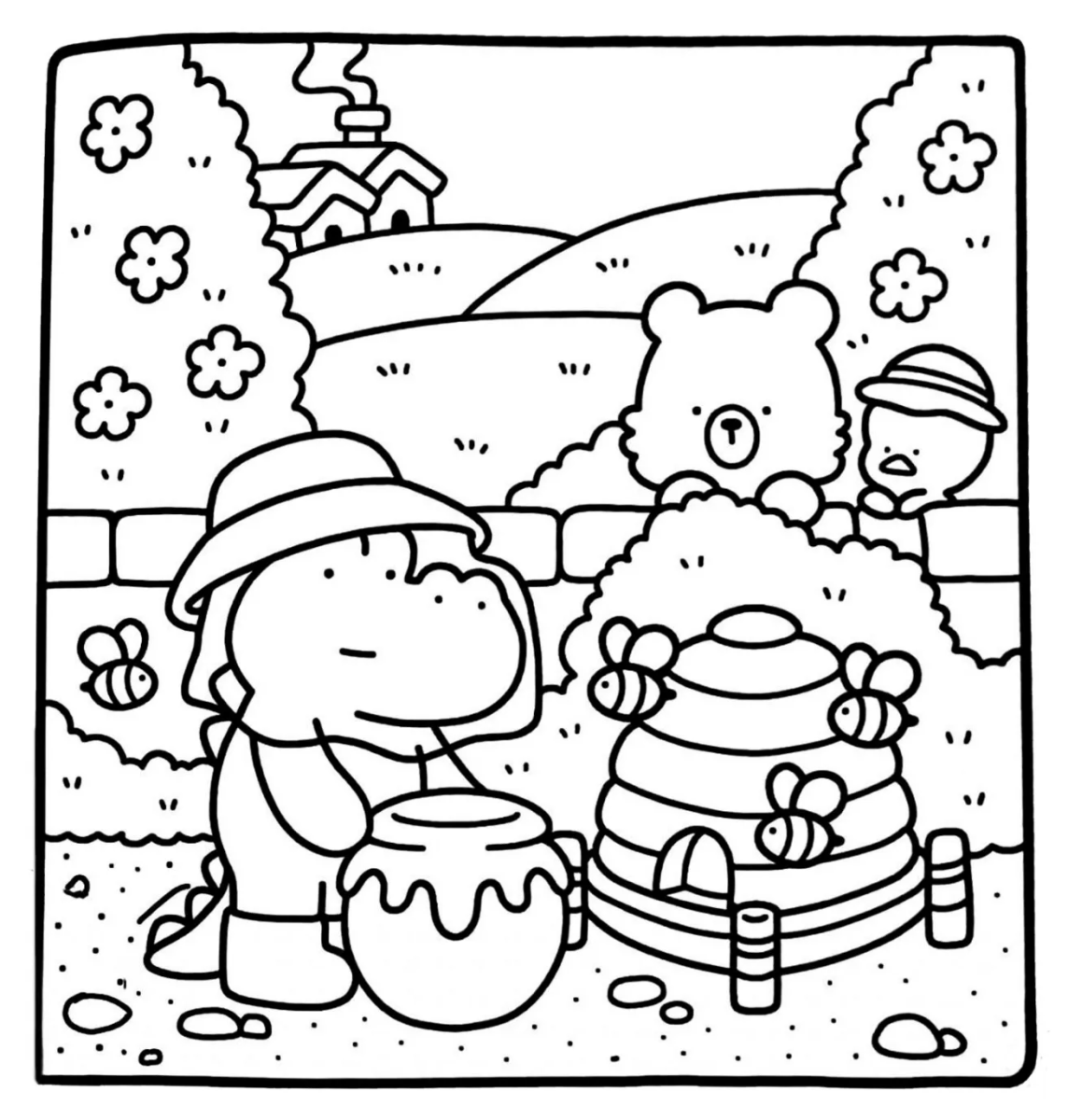 Amigos visitando o aquário com golfinho para colorir