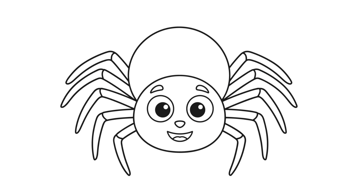 Aranhinha de patas pequenas para colorir