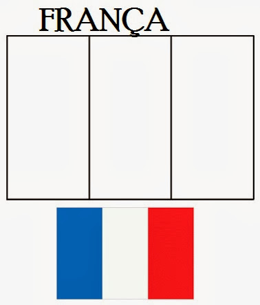 Arte para Colorir a Bandeira da França