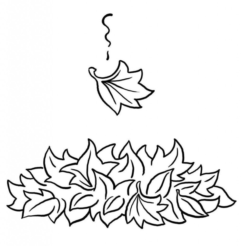 Arte de Outono: Folhas Caindo