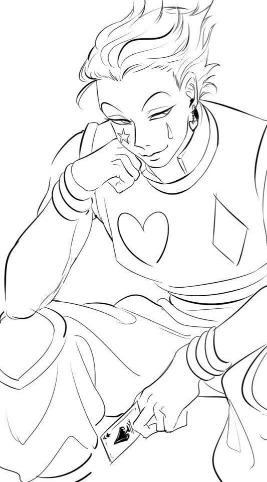 Arte para Colorir de Hisoka