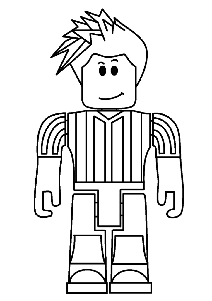 Avatar clássico do Roblox de pé para colorir