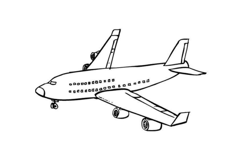 Aventura Aérea: Avião para Colorir