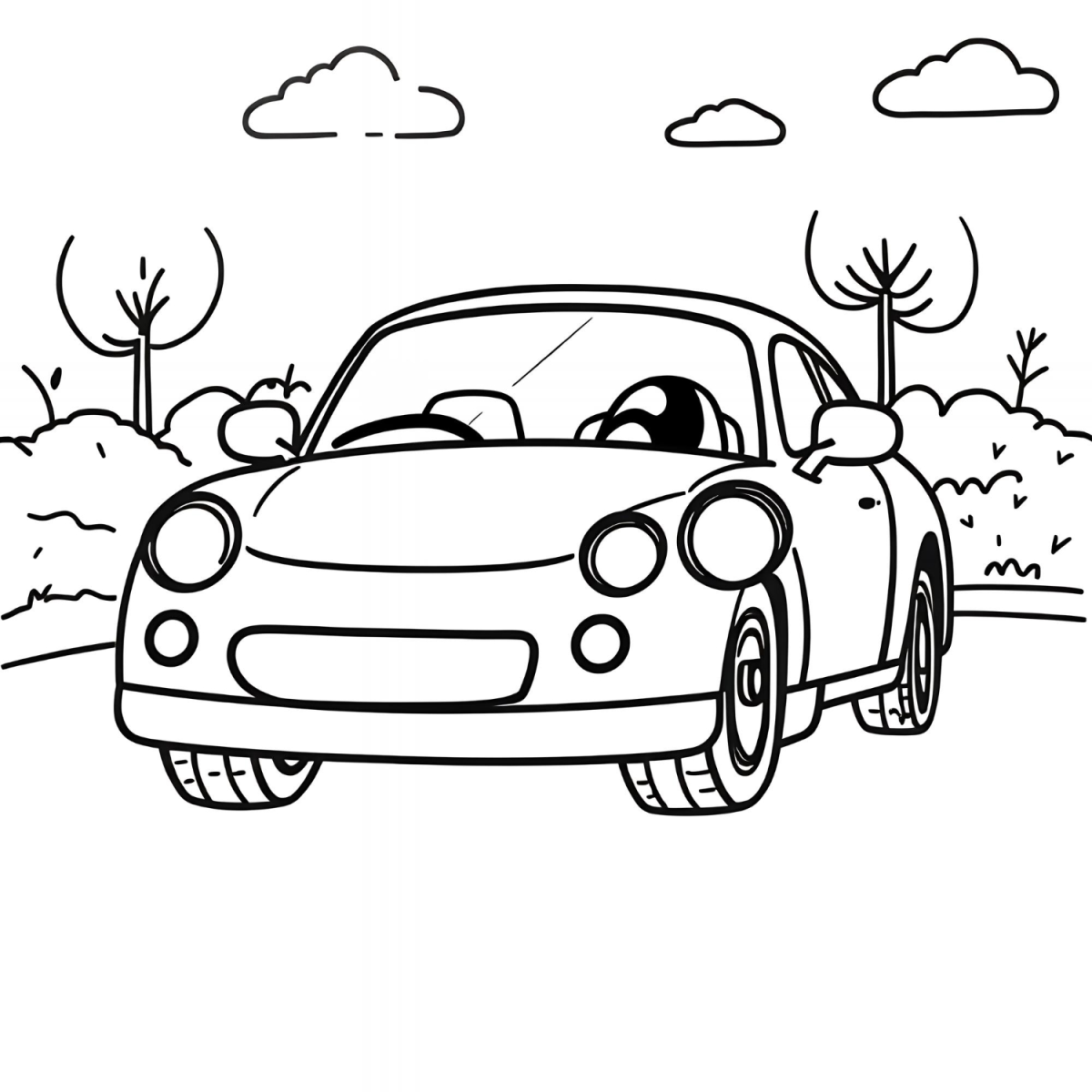 Aventura Automotiva para Colorir