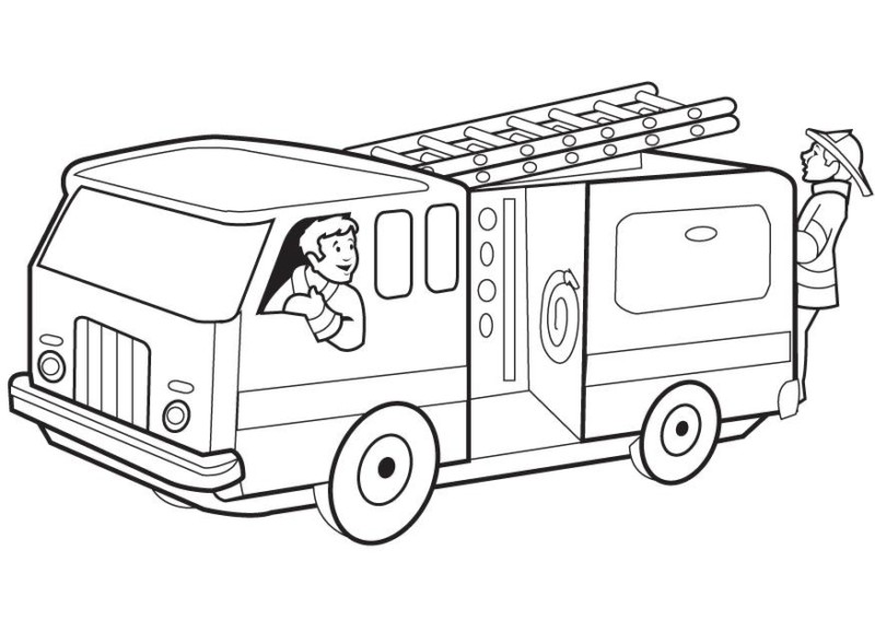 Aventura dos Bombeiros para Colorir