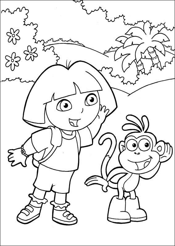 Aventura de Colorir com Dora e Botas