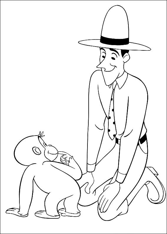 Aventura de Colorir com George, o Curioso e o Homem do Chapéu Amarelo