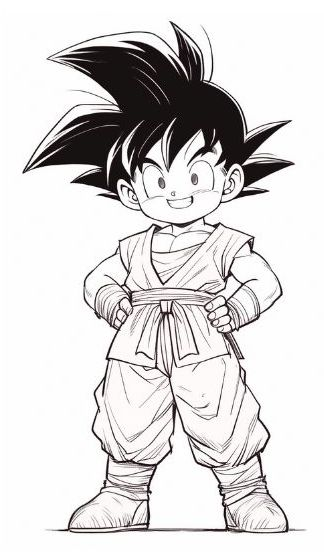 Aventure-se com Goku Criança em Ação