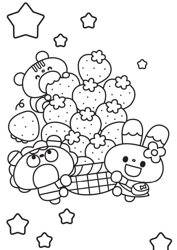 Aventura Kawaii de Animais com Morangos