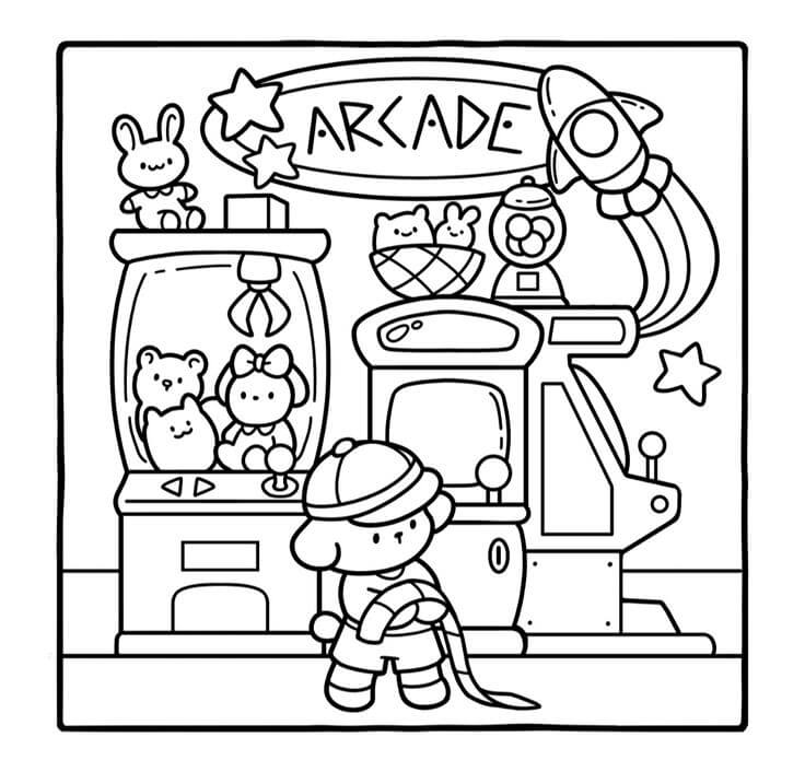Aventura no Arcade com Personagens Adoráveis