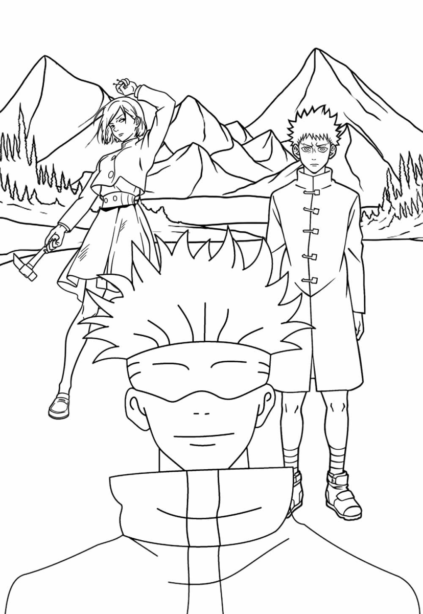 Aventura com Nobara, Megumi e Gojo em Jujutsu Kaisen
