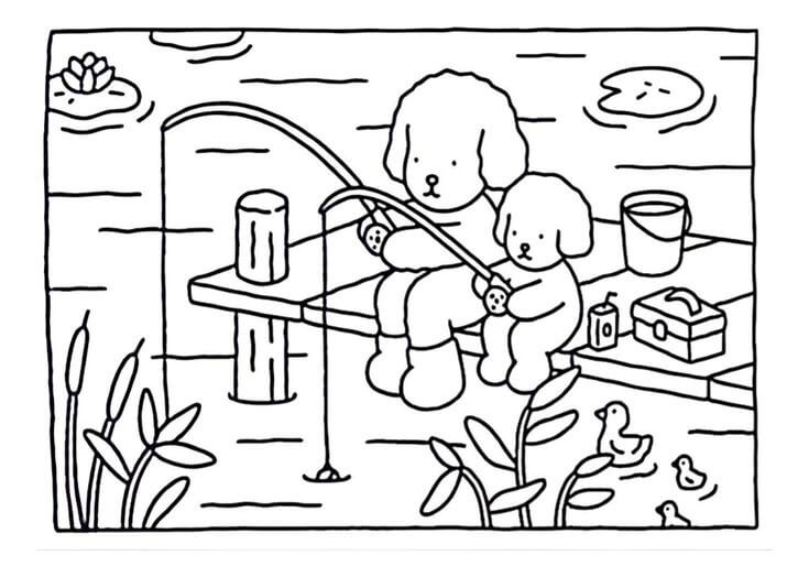 Aventuras de Pesca dos Cãezinhos Amigos