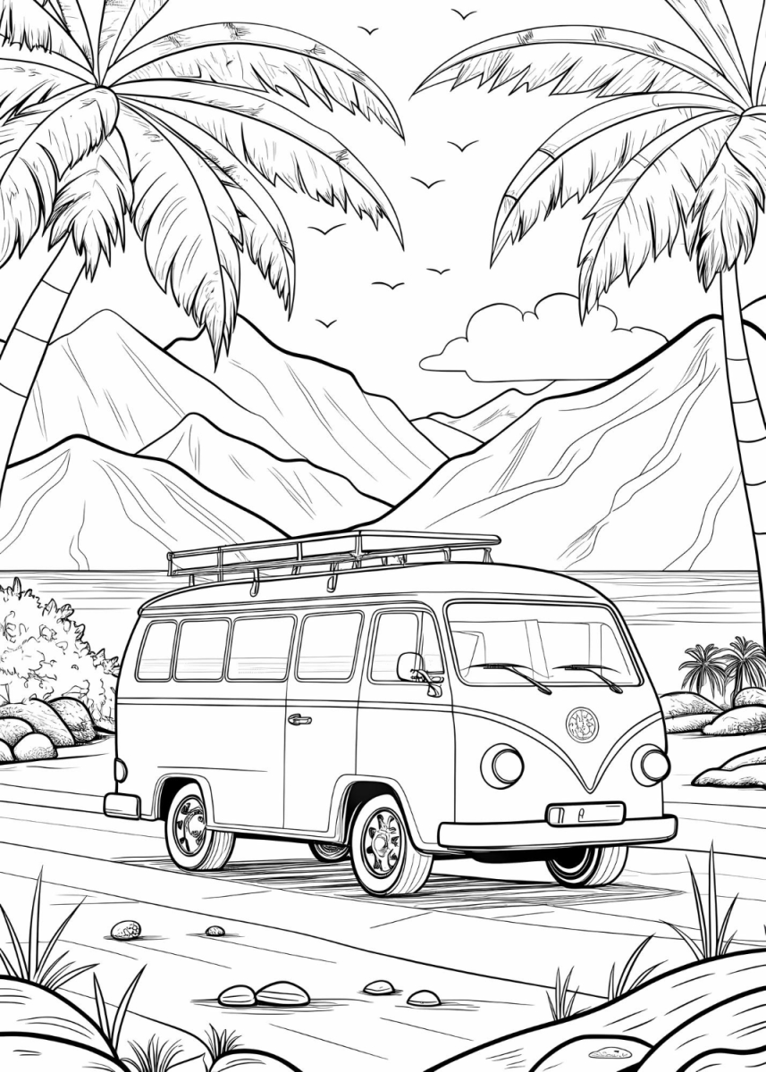 Aventuras com a Kombi na Praia