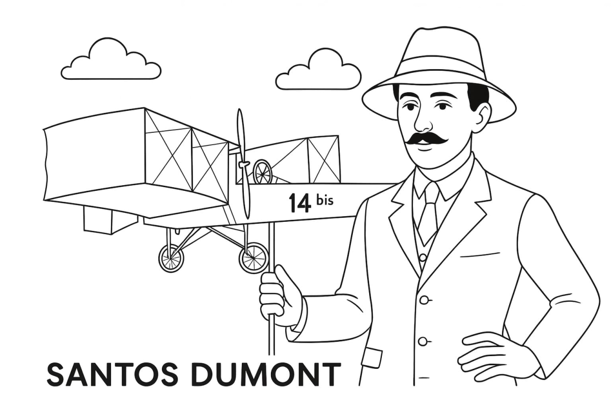 Aventuras de Santos Dumont com o 14 Bis