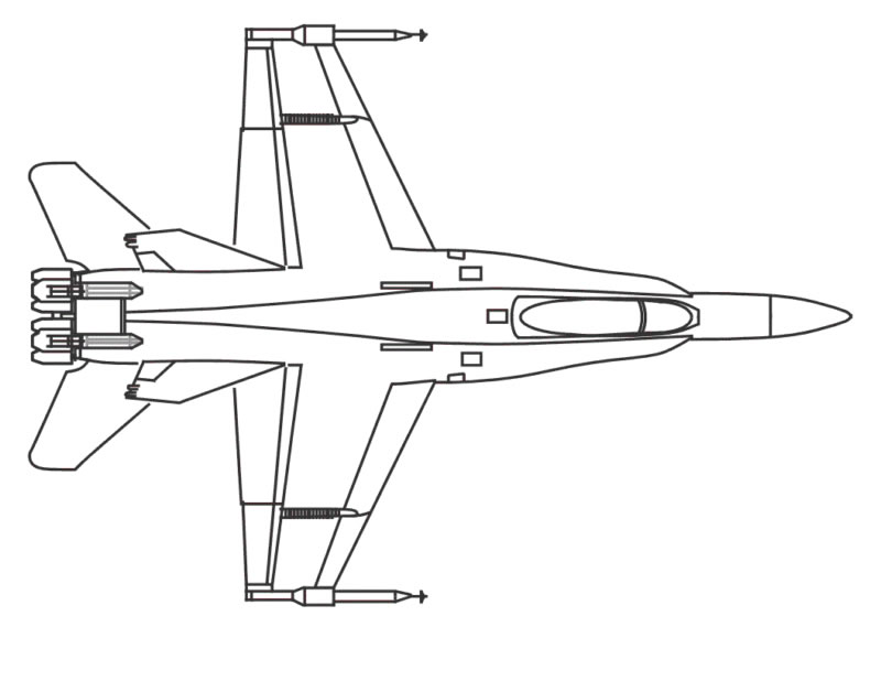 Avião de Combate para Colorir
