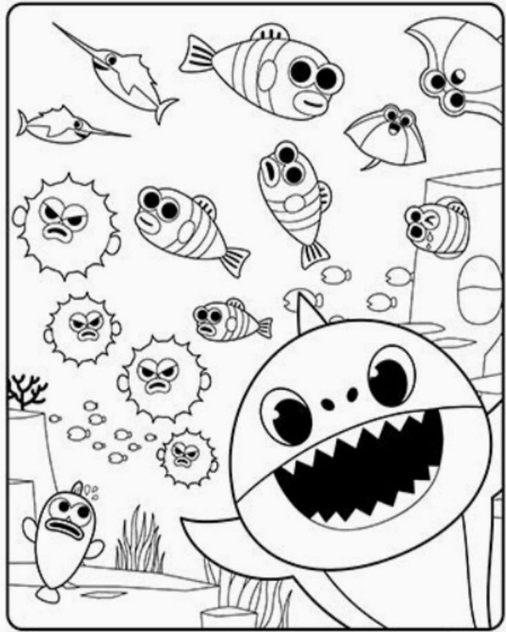 Baby Shark e Seus Amigos no Fundo do Mar