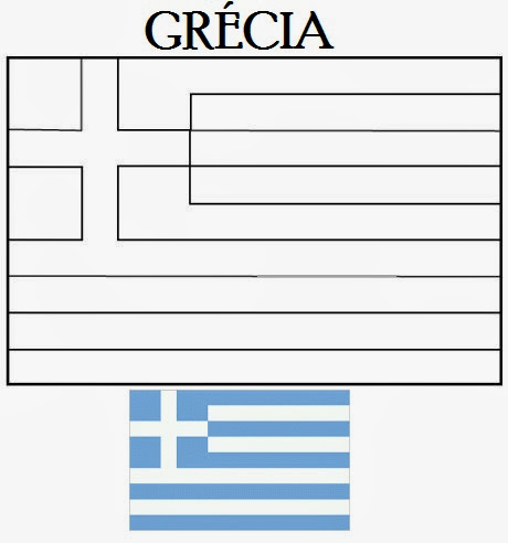 Colorindo a Bandeira da Grécia