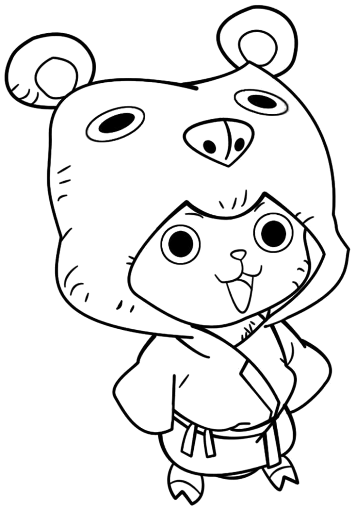 Bepo, o urso polar da tripulação do Law para colorir