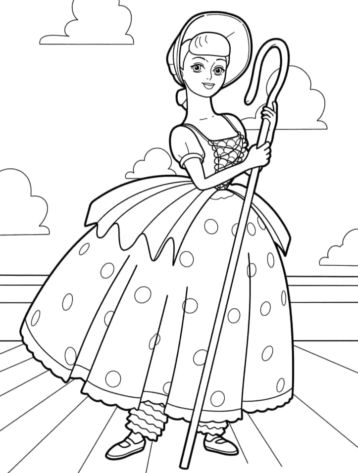 Betty, a pastorinha de porcelana para colorir