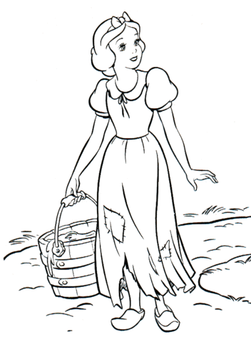 A Beleza de Branca de Neve para Colorir