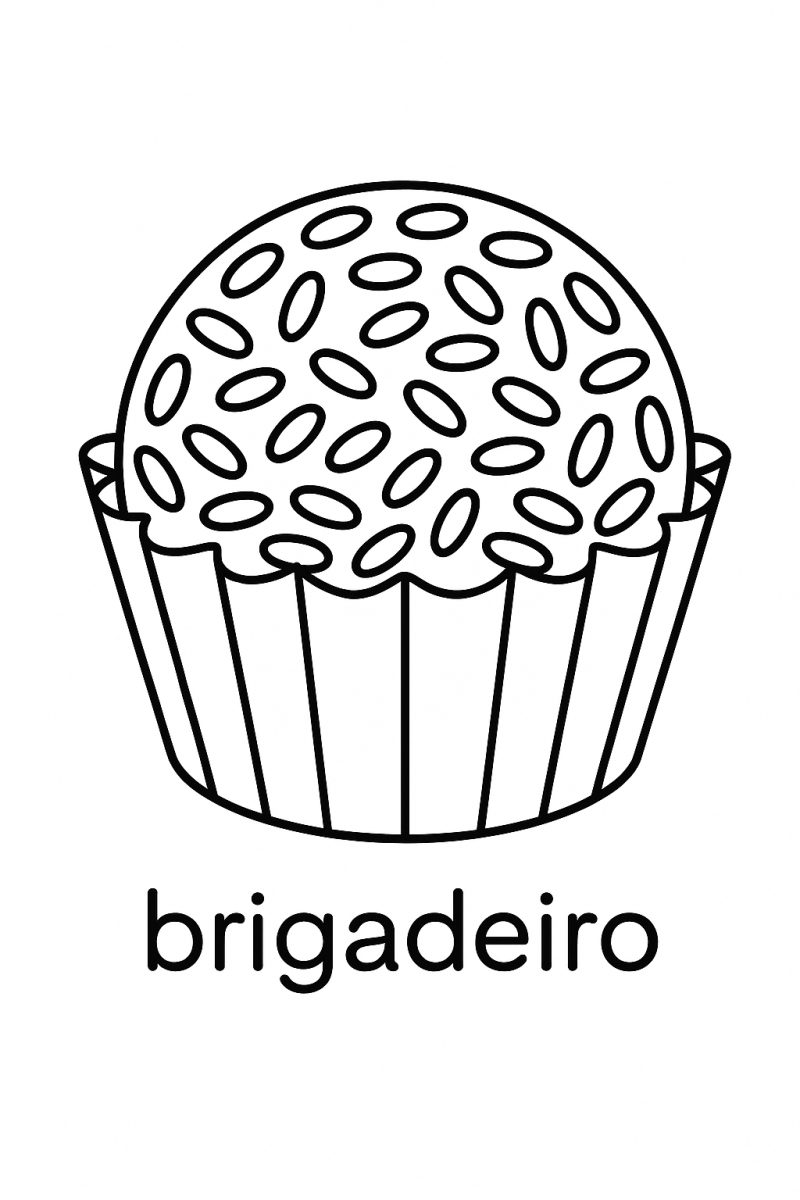 Delicioso Brigadeiro para Colorir