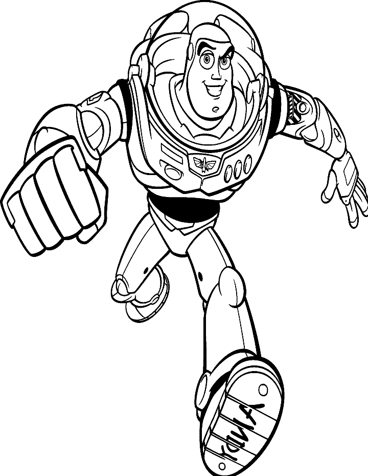 Buzz Lightyear pronto para decolar para colorir
