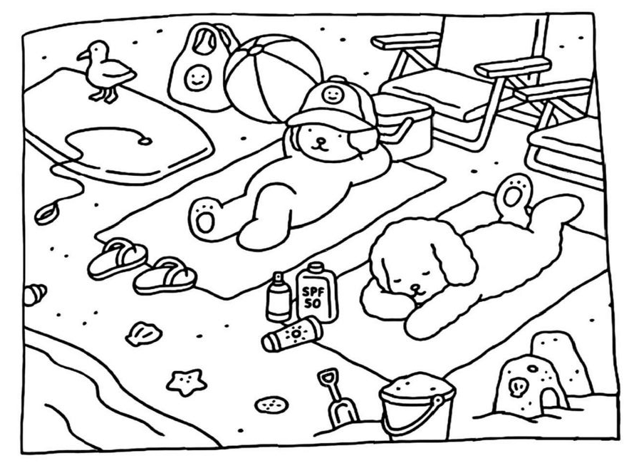 Cachorrinhos na Praia