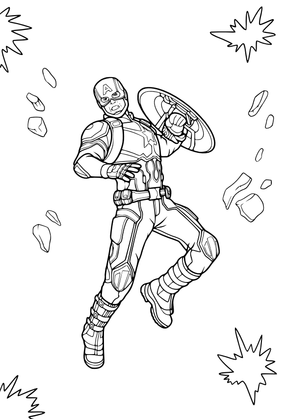 Capitão América: Aventura para Colorir
