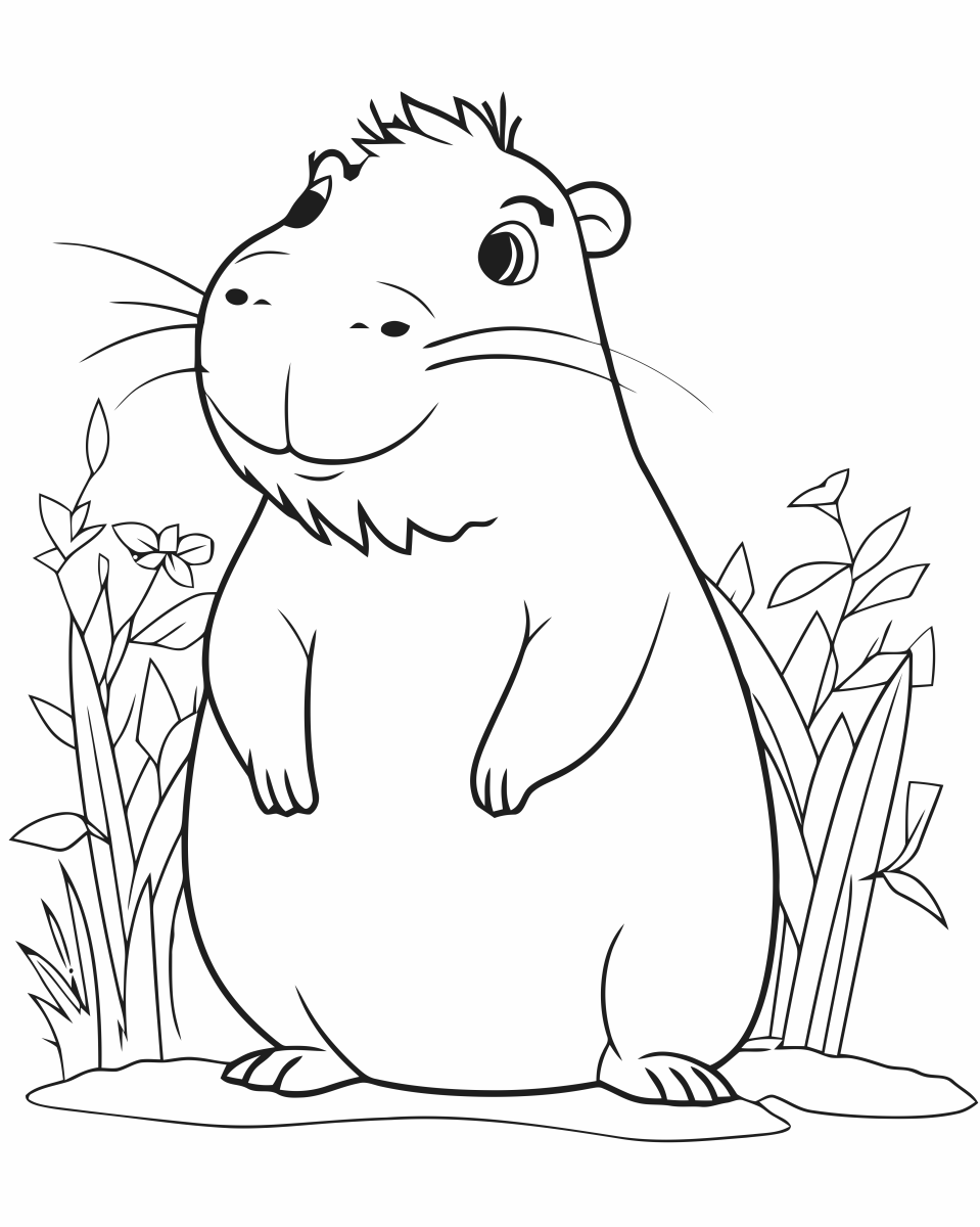Capivara Encantada no Jardim