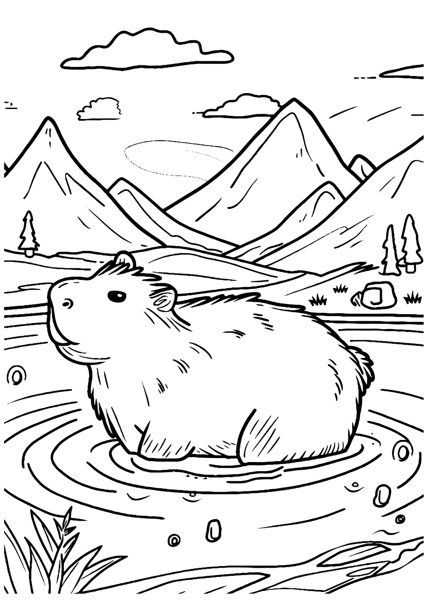 Capivara no Rio Sereno