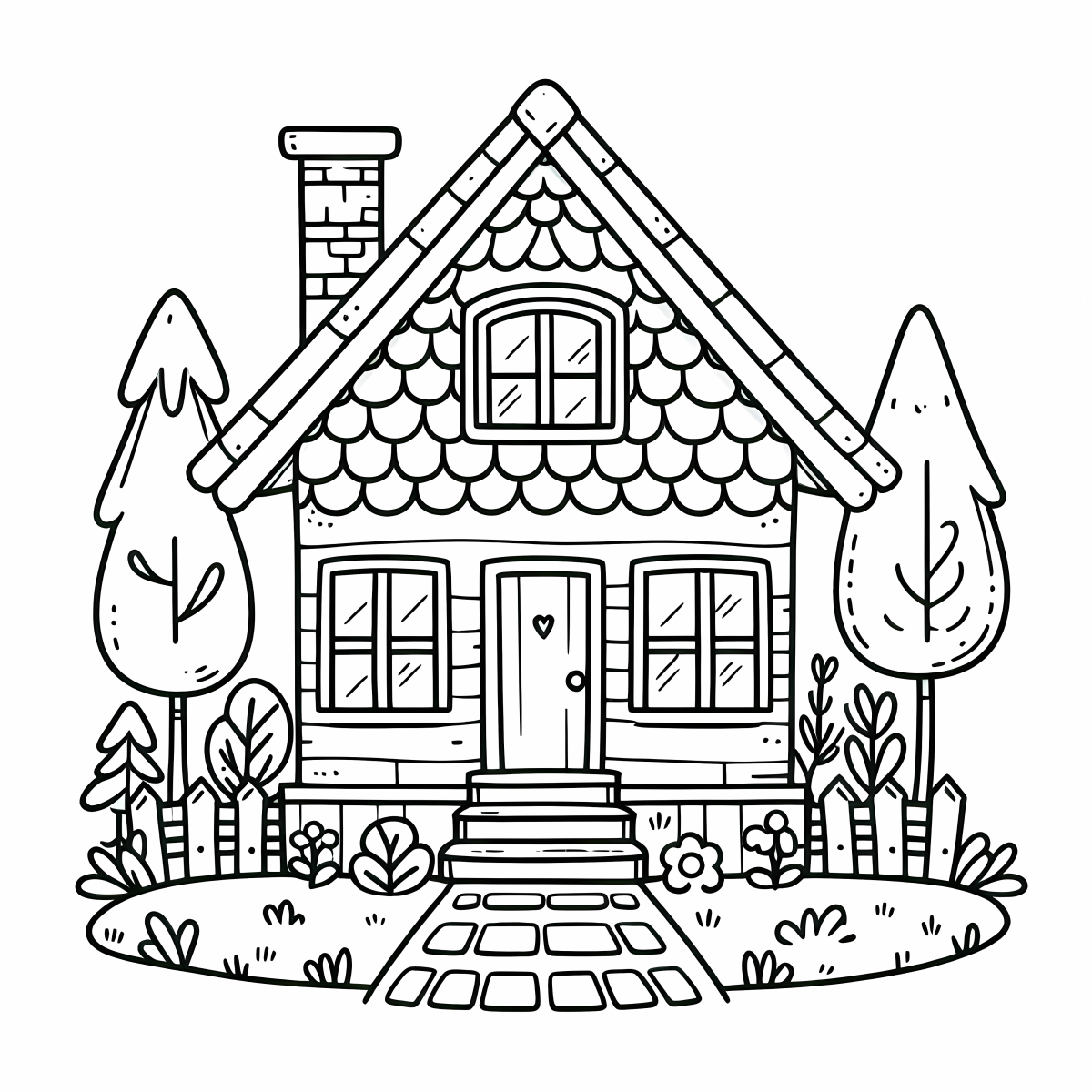 Casa de Conto de Fadas para Colorir