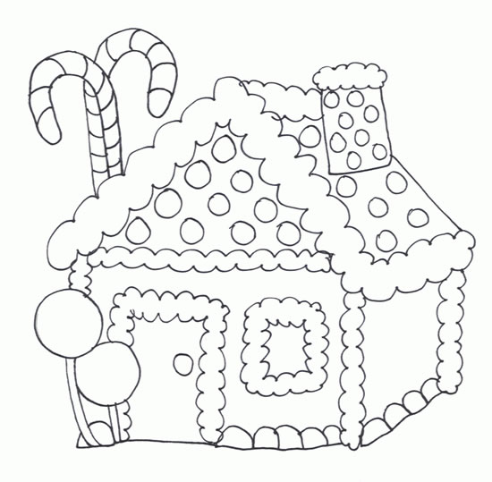 Casa de Doces Encantada para Colorir