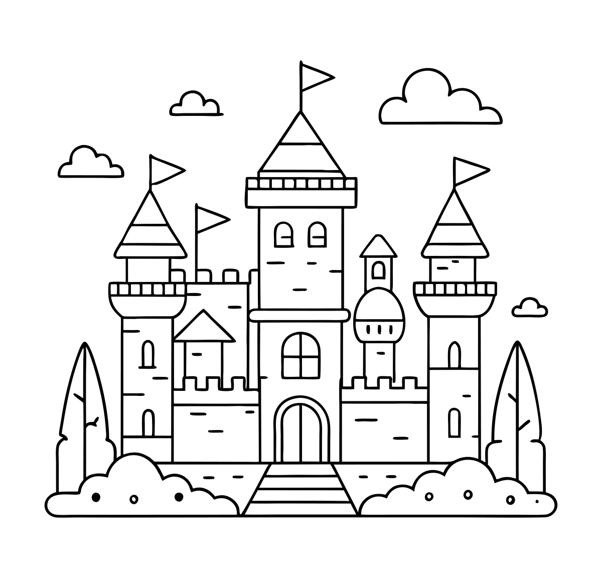 Castelo Encantado para Colorir