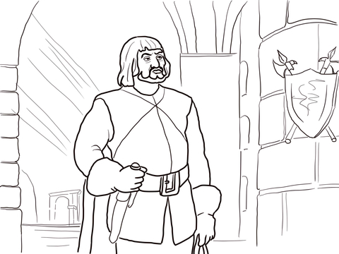 Cavaleiro Medieval Pronto para a Aventura