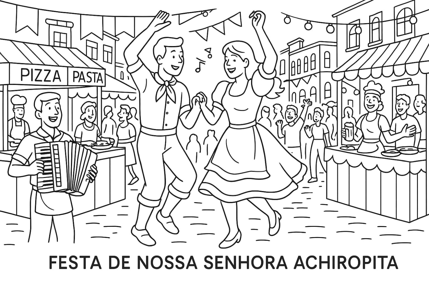 Celebração Animada na Festa Italiana